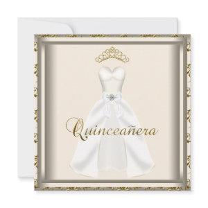 Gold Tiara Party Dress Gold Quinceanera