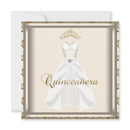 Gold Tiara Party Dress Gold Quinceanera