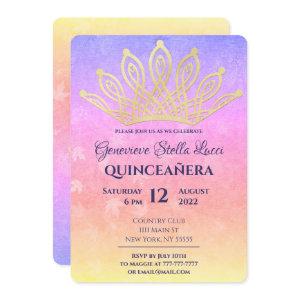 Gold Tiara Quinceañera Party