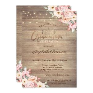Gold Tiara,String Lights Floral Wood Quinceañera