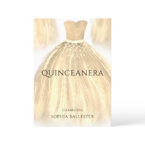 Golden Sparkle Mermaid Dress Quinceanera Party
