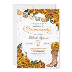 Goldenrod Yellow Roses Charra Cowgirl Quinceañera