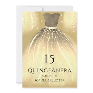 Gorgeous Gold Mermaid Dress Quinceanera Party