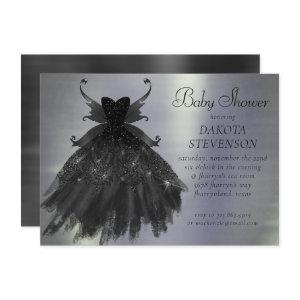 Gothic Fairy Black Gown | Vampy Goth Glam Sheen