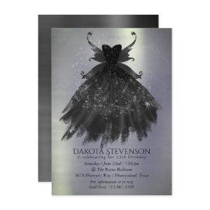 Gothic Fairy Black Gown | Vampy Goth Glam Sheen