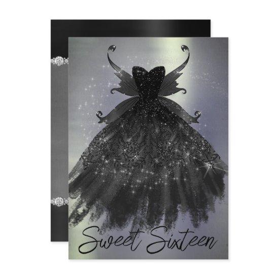 Gothic Fairy Black Gown | Vampy Goth Glam Sheen