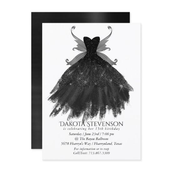 Gothic Fairy Black Gown | Vampy Goth Glam Sheen