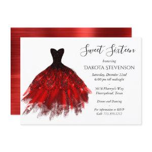 Gothic Fairy Crimson Gown | Deep Radiant Red Sheen