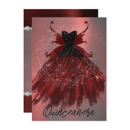 Gothic Fairy Crimson Gown | Deep Radiant Red Sheen