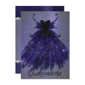 Gothic Fairy Indigo Gown | Deep Royal Purple Sheen