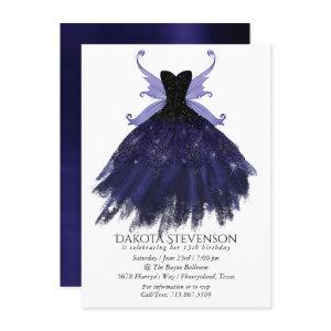 Gothic Fairy Indigo Gown | Deep Royal Purple Sheen