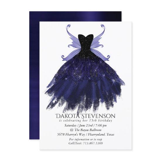 Gothic Fairy Indigo Gown | Deep Royal Purple Sheen