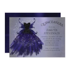 Gothic Fairy Indigo Gown | Deep Royal Purple Sheen