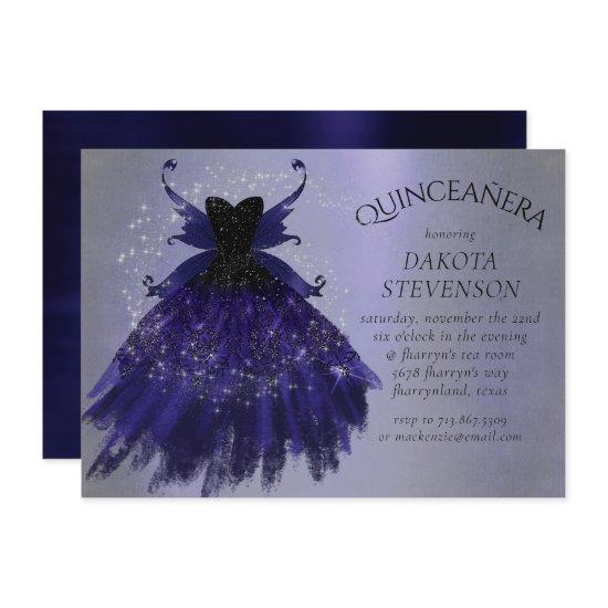 Gothic Fairy Indigo Gown | Deep Royal Purple Sheen