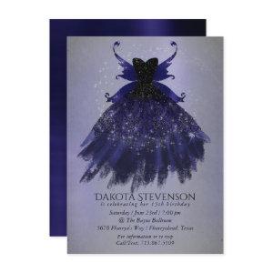 Gothic Fairy Indigo Gown | Deep Royal Purple Sheen