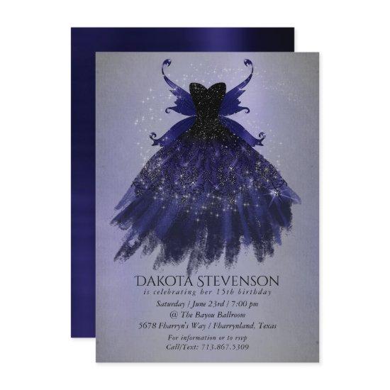 Gothic Fairy Indigo Gown | Deep Royal Purple Sheen