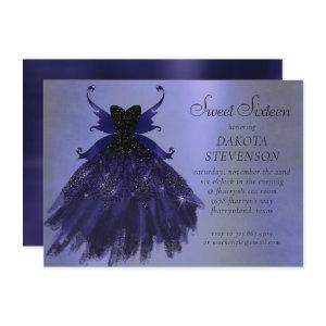 Gothic Fairy Indigo Gown | Deep Royal Purple Sheen