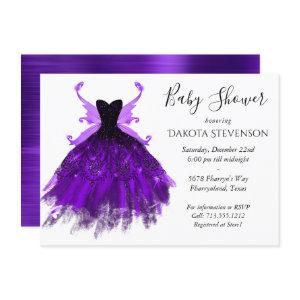 Gothic Fairy Indigo Gown | Deep Royal Purple Sheen
