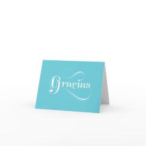 Gracias Blue Spanish thank you cards