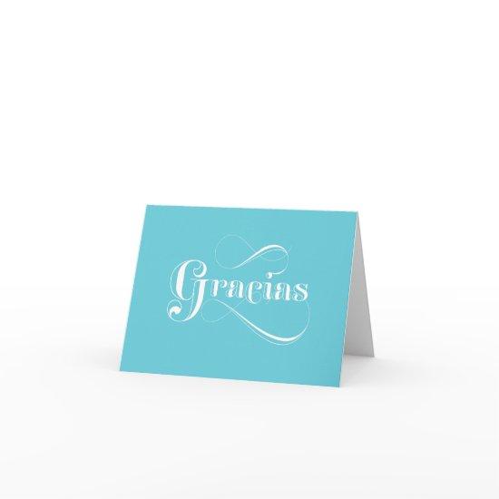 Gracias Blue Spanish thank you cards