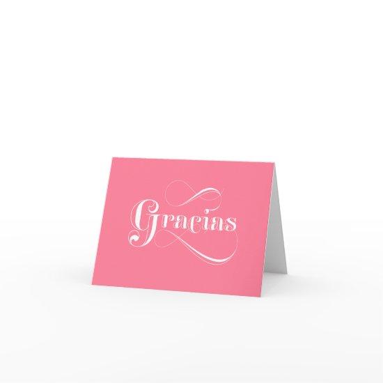 Gracias Pink Spanish thank you cards
