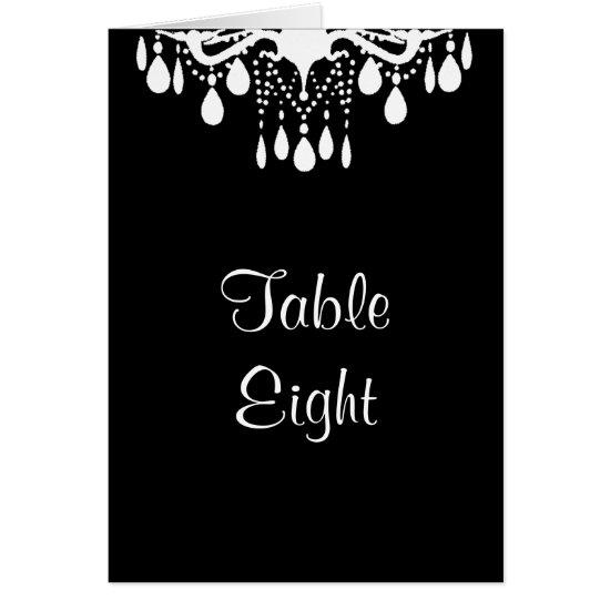 Grand Ballroom Table Number Card (black)