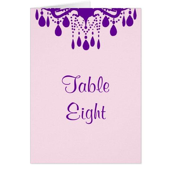 Grand Ballroom Table Number Card (purple)