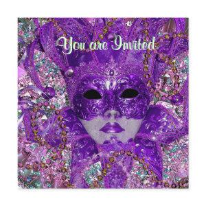 Green and Purple Masquerade Party