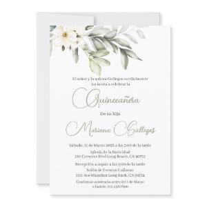 Green and white flower  Quinceanera