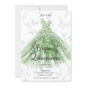Green Butterfly Dance Dress Quinceañera Party