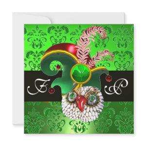 GREEN DAMASK ,JEWEL OWL ,ELF HAT,DIAMOND  FEATHERS
