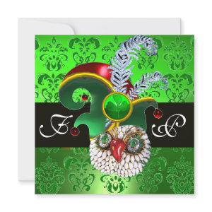GREEN DAMASK ,JEWEL OWL ,ELF HAT,DIAMOND  FEATHERS