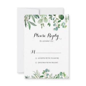 Green Eucalyptus Botanical Modern Calligraphy RSVP