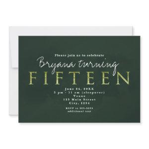 Green Fifteen 15TH 15 Birthday Party