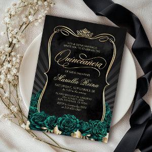 Green Gold Black Quinceañera