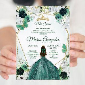 Green & Gold Floral Charra QUINCEAÑERA