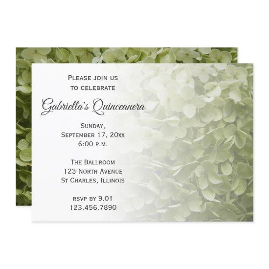 Green Hydrangea Flower Quinceanera
