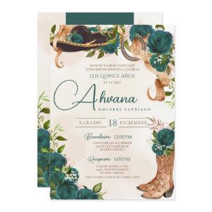 Green Quinceanera Roses Vintage Charro Western