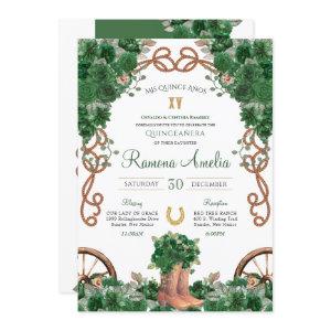 Green Rustic Western Charro Cowboy Boots Quince