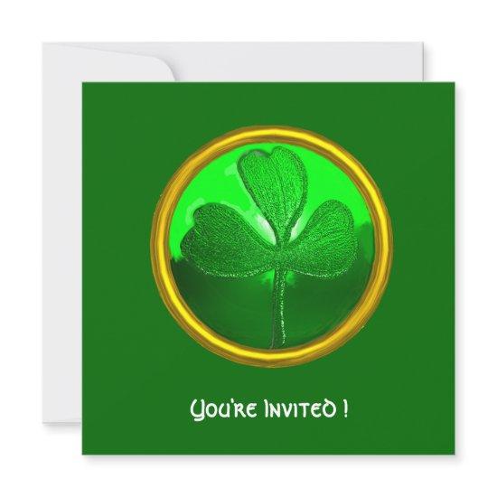 GREEN SHAMROCK GEMSTONE ,ST PATRICK'S DAY PARTY