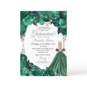 Green & Silver Princess Dress Tiara Quinceanera
