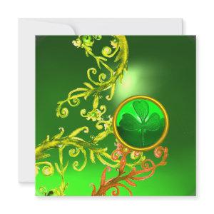 GREEN SWIRLS AND SHAMROCK ST PATRICK'S DAY PARTY