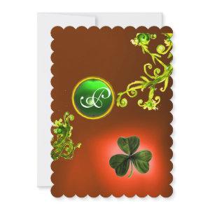 GREEN SWIRLS AND SHAMROCK ST PATRICK'S DAY PARTY