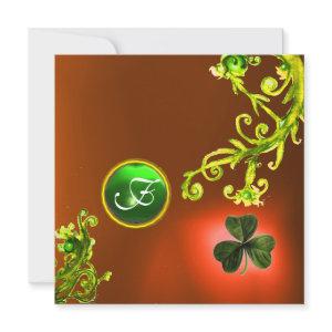 GREEN SWIRLS AND SHAMROCK ST PATRICK'S DAY PARTY