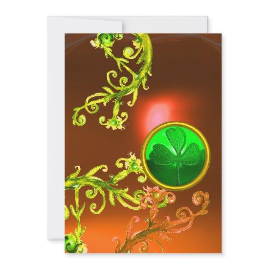 GREEN SWIRLS AND SHAMROCK ST PATRICK'S DAY PARTY