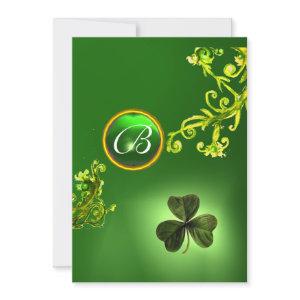 GREEN SWIRLS AND SHAMROCK ST PATRICK'S DAY PARTY