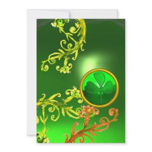 GREEN SWIRLS AND SHAMROCK ST PATRICK'S DAY PARTY