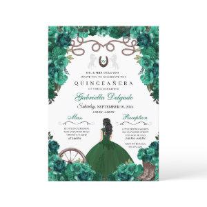Green Western Charra Girl Ranchero Quinceanera