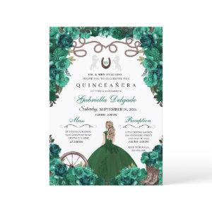 Green Western Charra Girl Ranchero Quinceanera