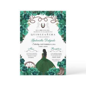 Green Western Charra Girl Ranchero Quinceanera